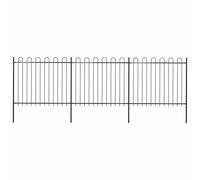 vidaXL Recinzione da Giardino Parte Superiore ad Anello 504x150cm Nera