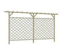 vidaXL Recinzione di Lattice con Pergolato per Giardino in Legno