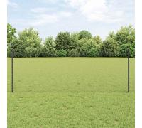 Candelieri vidaXL 11 pz U-Channel Grigio 80 cm Acciaio, Recinzione Esagonale vidaXL Grigia 0,8x25 m Acciaio