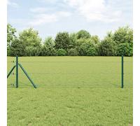 vidaXL Recinzione da giardino esagonale - Barriera in acciaio rivestito in PVC verde, supporto per piante da esterno 0,6 x 10 m, facile da installare