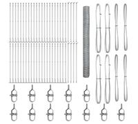 vidaXL Recinzione Esagonale 1.4x100 m Acciaio Zincato, Pali di Recinzione Piastra di Base 13 PCS Ø32mm 78.5cm Acciaio Zincato