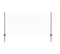 vidaXL Recinzione Esagonale con 22 Post in Acciaio Grigio 1x25 m