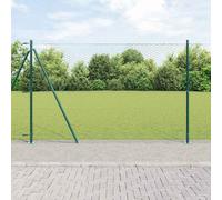 vidaXL Recinzione esagonale con base in cemento 100 x 1,6 m Verde Rete