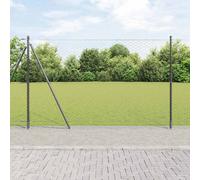 vidaXL Recinzione esagonale con base in cemento 50 x 1,6 m Grigio Rete
