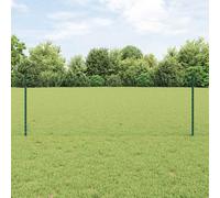 vidaXL Recinzione esagonale con palo 10 x 0,8 m Verde Rete