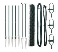 vidaXL Recinzione Esagonale da Esterno 10 x 1m in Verde, Acciaio Rivestito in PVC, Resistente agli Agenti atmosferici e alla corrosione. Include picchetti e Accessori, Ideale per Giardini, Sicurezza