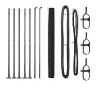 vidaXL Recinzione Esagonale Grigia 1.4X10 m Acciaio | Set di Recinzione Durevole Facile da Assemblare Design Moderno Kit Completo per Installazione Giardino PVC Facile