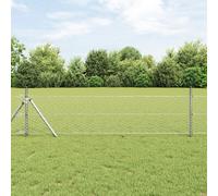 vidaXL Recinzione Esagonale Grigia Argento 0.6 x 10 m Acciaio zincato