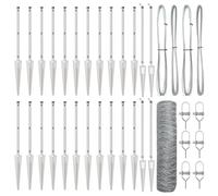 vidaXL Recinzione Esagonale in Acciaio Zincato | Soluzione di Recinzione per Esterni Facile da Assemblare Durevole e Elegante Kit Completo Barriera da Giardino Soluzioni Industriali Set di Assemblag