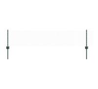 vidaXL Recinzione esagonale verde 0,4 x 25 m in acciaio | Set di recinzione resistente alle intemperie con rotolo di rete e pali | Aspetto moderno per uso esterno | Barriera esagonale in metallo per