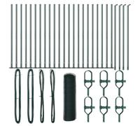 vidaXL Recinzione Esagonale Verde 0.5X50 m | Durevole Metallo Giardino Facile da Montare Include Rete e Pali Perfetta per Spazi Esterni Recinzione Racchiudere Giardini Barriera Verniciatura a Polver