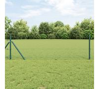 vidaXL Recinzione esagonale in metallo verde, 10 m x 0,07 m x 60 cm, barriera cilindrica da giardino rivestita in PVC, per uso esterno