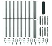 vidaXL Recinzione Esagonale Verde 0.6X100 m Acciaio | Set di Recinzione Durevole per Esterni Facile da Montare Kit Completo Barriera Moderna per Giardino in Metallo Verniciato a Polvere Protezione d