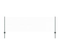 vidaXL Recinzione esagonale verde 0,8 x 50 m in acciaio | Recinzione da giardino resistente ai raggi UV con design durevole, include rotolo di rete e pali ideale per uso esterno in giardini rustici