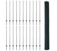 vidaXL Recinzione esagonale verde 1,4 x 50 m | Recinzione metallica durevole e resistente ai raggi UV, include 1 rotolo e picchetti design esagonale moderno per giardino o recinto animale barriera