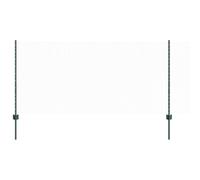 vidaXL Post per Recinzione 5 pz U-Channel Verde 100 cm Acciaio, Recinzione Esagonale Verde 1x10 m Acciaio