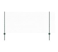 vidaXL Recinzione Esagonale Verde 1X50 m Acciaio | Recinzione Esterni Durevole Espandibile Include Pannelli e Pali per Una Barriera da Giardino Moderna con Cancelli Verniciati a Polvere in Metallo C