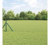 vidaXL Recinzione Euro 0,6 x 50 m Ferro rivestito in PVC Verde