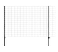vidaXL Recinzione Euro con 10 U Post Grigia 1.5x10 m Acciaio