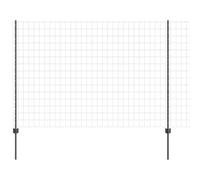 vidaXL Recinzione Euro con 10 U Post Grigia 1.5x10 m Acciaio