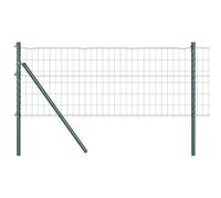 vidaXL Recinzione Euro con 13 Pali 0.8X25 m in Acciaio Zincato Verde | Recinzione Durevole per Esterni, Resistente ai Raggi UV e Facile da Montare, Perfetta per Confini di Giardino o Supportare Soluz