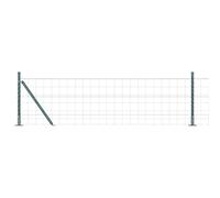 vidaXL Recinzione Euro con 13 Posti Flangiati 0,6 x 50 m in Acciaio Zincato Verde | Recinzione Outdoor Resistente ai Raggi UV Perfetta per i Confini del Giardino o il Perimetro della Proprietà con P