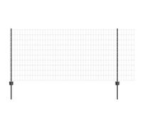 vidaXL Recinzione Euro con 22 Pali Grigi 1x25 m Acciaio