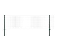 vidaXL Set di recinzioni in acciaio zincato verde scuro | recinzione esterna resistente ai raggi UV include 3 pannelli design durevole per confini o barriere moderne e durature