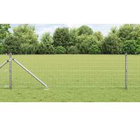 vidaXL Recinzione Euro con 7 pali a punte 0.6x10 m Acciaio galvanizzato