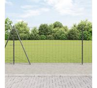 vidaXL Recinzione Euro con 7 Pali Flangiati 1.2x10 m Acciaio Zincato