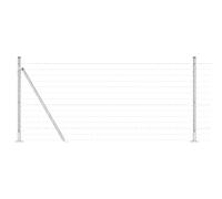 vidaXL Recinzione Euro con 7 Post flangiati 0.8x10 m in Acciaio galvanizzato
