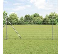 vidaXL Recinzione Euro Fence con 7 pali, 1,4x10 m, in acciaio zincato