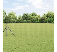 vidaXL Recinzione Euro Grigio 0.4 x 50 m Ferro rivestito in PVC