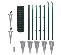 vidaXL Recinzione Euro Picchetti 10x1 m Acciaio Verde Recinto Pali Palizzata