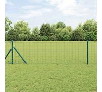 vidaXL Recinzione Euro Verde 0.4 x 10 m Ferro rivestito in PVC