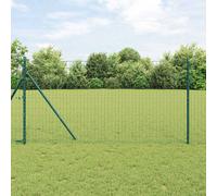 vidaXL Recinzione Euro Verde 1.4 x 10 m Ferro rivestito in PVC