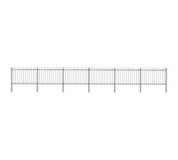 vidaXL Recinzione Giardino Parte Superiore ad Anello 1005x120 cm Nera