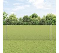 vidaXL Recinzione in filo saldati con 10 pali U Grigio 1,5x10 m Acciaio