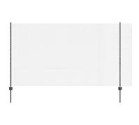 vidaXL Recinto con paletti grigio 1,4 x 10 m in acciaio