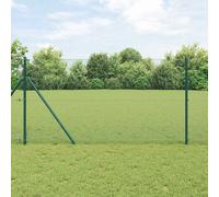 vidaXL Recinzione in Filo Saldato con 13 Pali Verde 1.4x25 m Acciaio