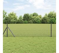 vidaXL Recinzione in Filo Saldato con 13 Post Grigio 0,6x50 m Acciaio