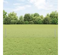vidaXL Recinzione in Filo Saldato con 22 Pali Argento 0.4x50 m Acciaio