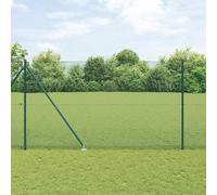 vidaXL Recinzione in Filo Saldato con 7 Posti a Picco Verde 1.5x10 m Acciaio