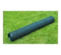vidaXL Recinzione in Rete per Pollaio Rivestita in PVC 25x0,75 m Verde