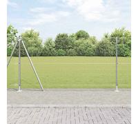 vidaXL Recinzione in rete saldata con 13 pali flangiati 1,2x25 m in acciaio zincato