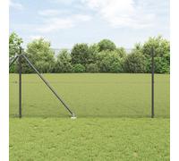 vidaXL Recinzione in rete saldata con 13 picchetti a punte grigia 1.4x50 m acciaio