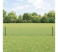 vidaXL Recinzione in rete saldata con 22 U Posts Verde 0.4x50 m Acciaio