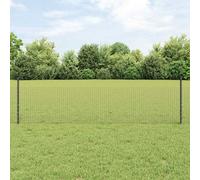 vidaXL Recinzione in rete saldata con pali 100 x 0,5 m Grigio Rete