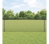 vidaXL Recinzione in rete saldata con pali 50 x 0,8 m Grigio Rete