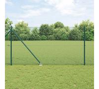 vidaXL Recinzione in rete saldata con punte 10 x 1,4 m Verde Rete